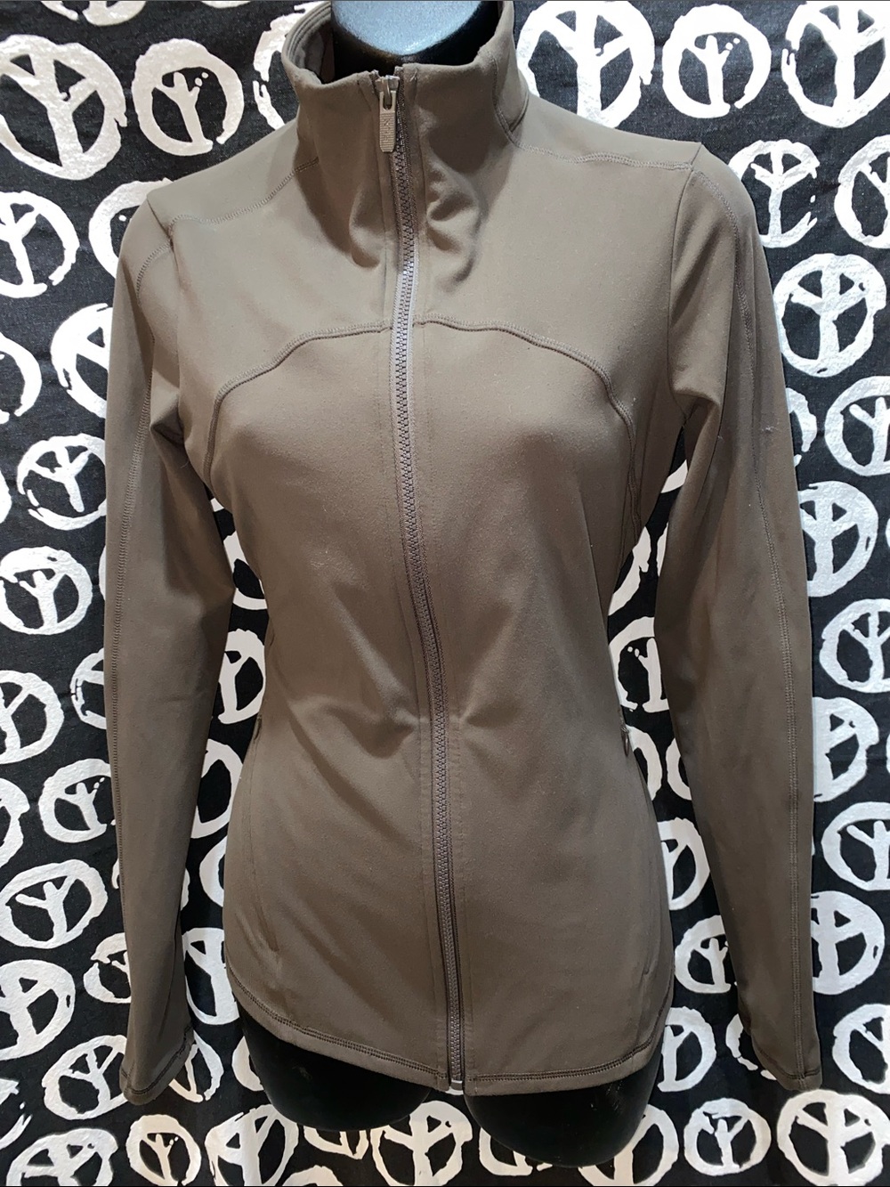 FLX Brown Full-Zip Active Jacket SZ S